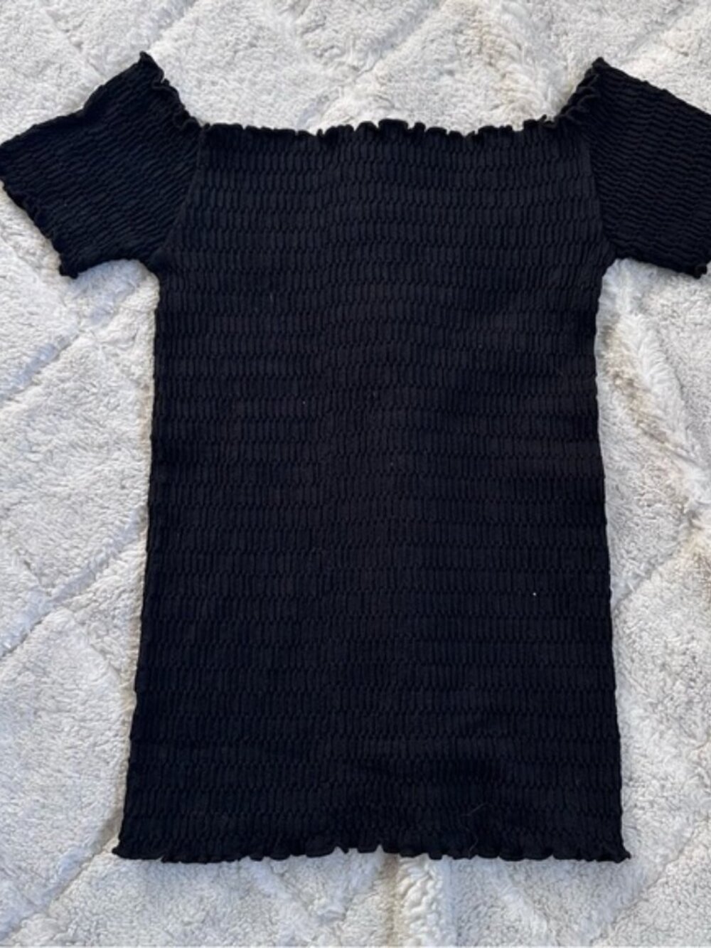 Free People | Black Pucker Up Seamless T-Shirt | Size Extra Small - Picture 4 of 7